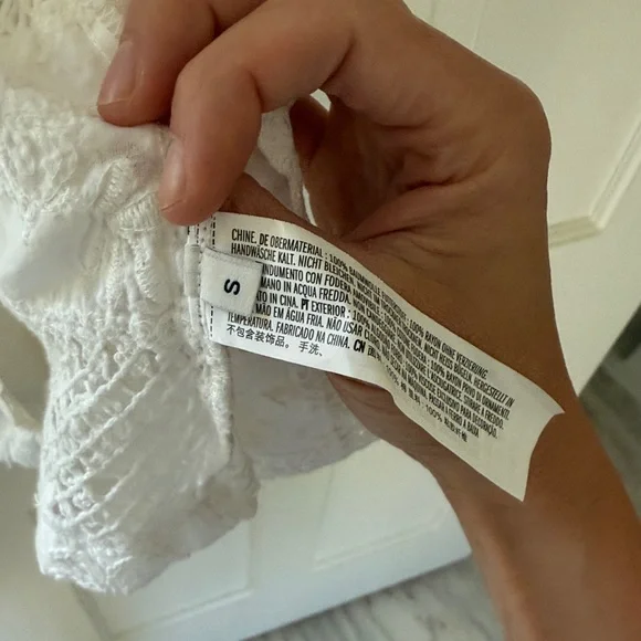 Eche White Lace Button-Up Blouse - Picture 3 of 3